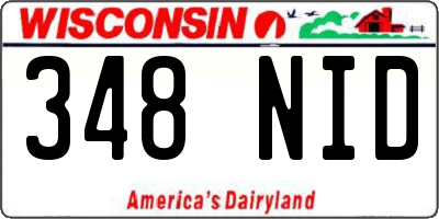WI license plate 348NID