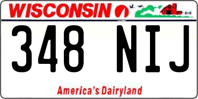 WI license plate 348NIJ
