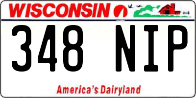 WI license plate 348NIP