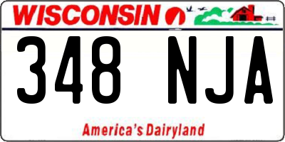 WI license plate 348NJA