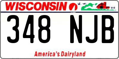 WI license plate 348NJB
