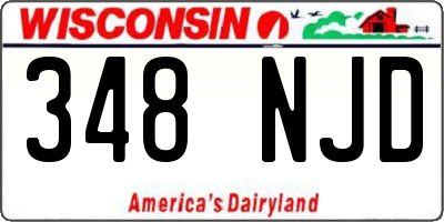 WI license plate 348NJD