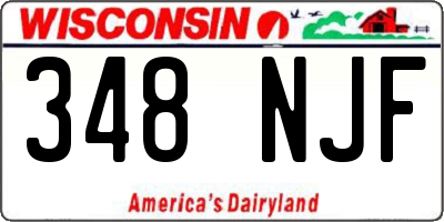 WI license plate 348NJF