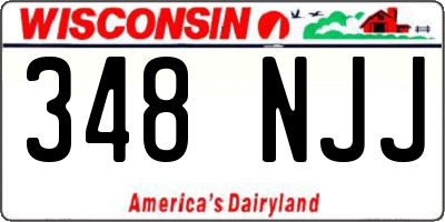 WI license plate 348NJJ