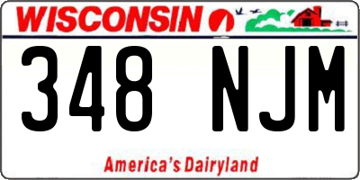WI license plate 348NJM