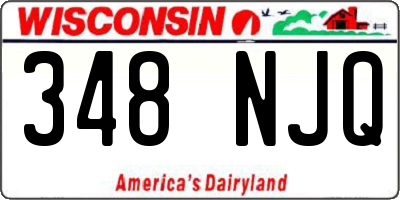 WI license plate 348NJQ