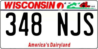 WI license plate 348NJS