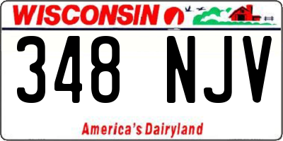 WI license plate 348NJV