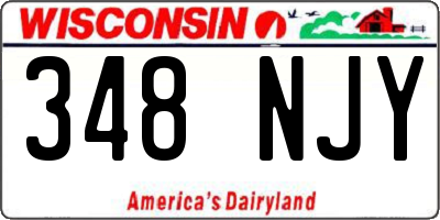 WI license plate 348NJY