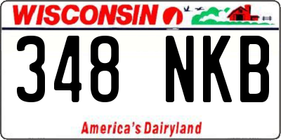 WI license plate 348NKB