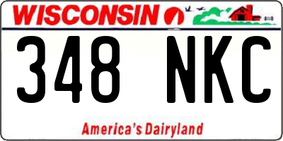 WI license plate 348NKC