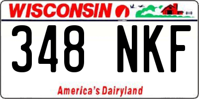 WI license plate 348NKF
