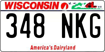 WI license plate 348NKG