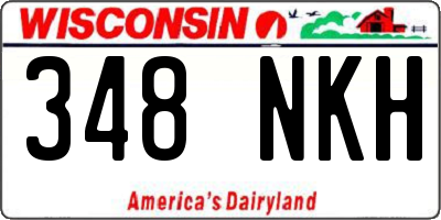 WI license plate 348NKH