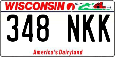 WI license plate 348NKK