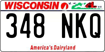 WI license plate 348NKQ