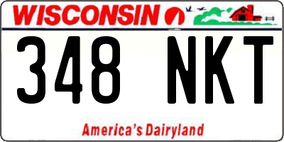 WI license plate 348NKT