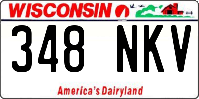 WI license plate 348NKV