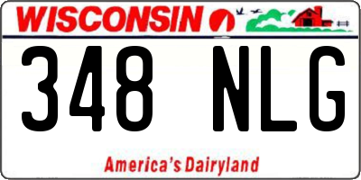 WI license plate 348NLG