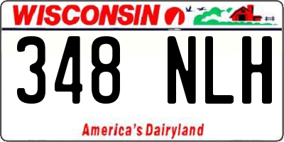 WI license plate 348NLH