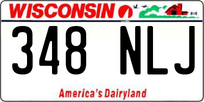 WI license plate 348NLJ