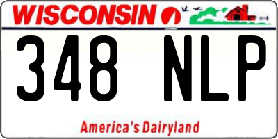 WI license plate 348NLP