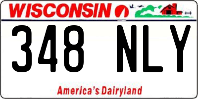 WI license plate 348NLY