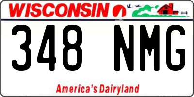 WI license plate 348NMG