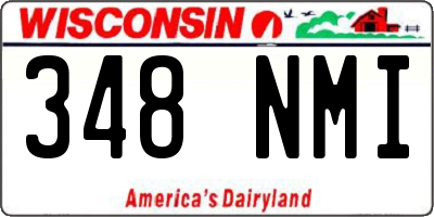 WI license plate 348NMI