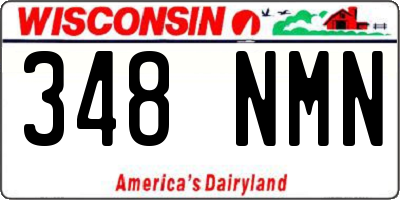 WI license plate 348NMN
