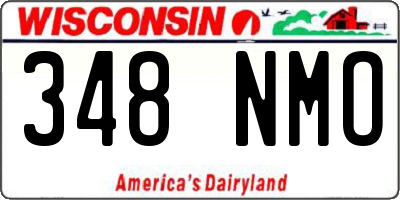 WI license plate 348NMO