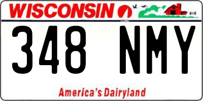 WI license plate 348NMY