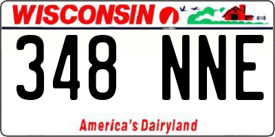 WI license plate 348NNE