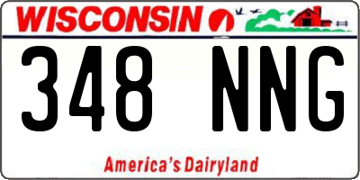 WI license plate 348NNG