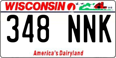 WI license plate 348NNK
