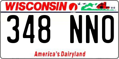 WI license plate 348NNO