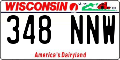 WI license plate 348NNW