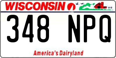 WI license plate 348NPQ