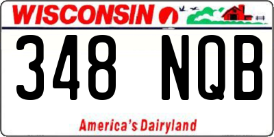WI license plate 348NQB