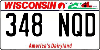 WI license plate 348NQD