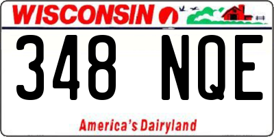 WI license plate 348NQE