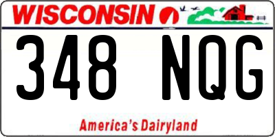 WI license plate 348NQG