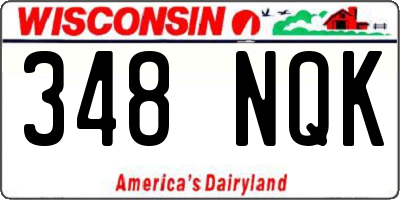WI license plate 348NQK