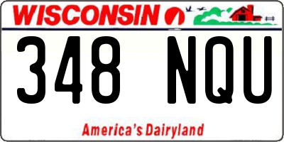 WI license plate 348NQU