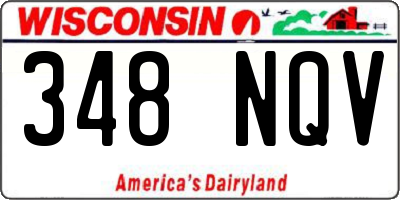 WI license plate 348NQV