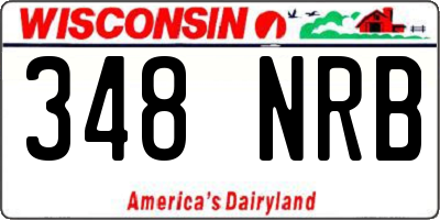 WI license plate 348NRB