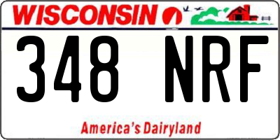 WI license plate 348NRF