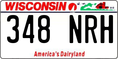 WI license plate 348NRH