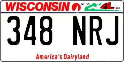 WI license plate 348NRJ