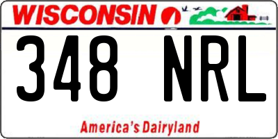 WI license plate 348NRL